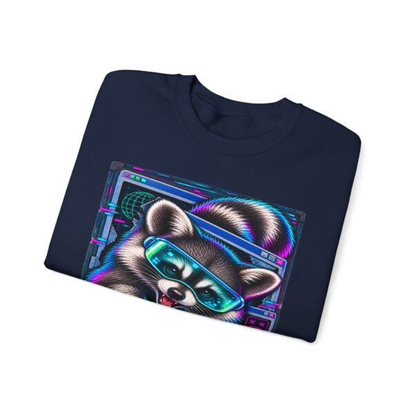 Midnight Cache Raid Sweatshirt — Retro Raccoon Graphic Crewneck