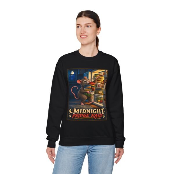 Sweatshirt — “Midnight Fridge Raid” Rat Graphic Crewneck
