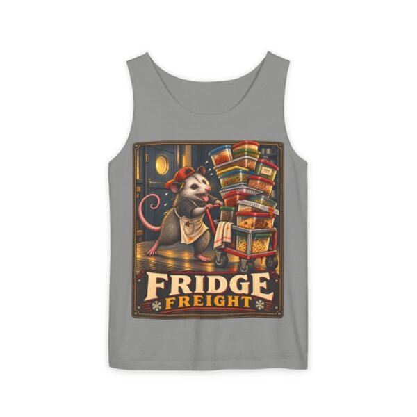 Fridge Freight Tank Top — Vintage Pizzeria Mouse Illustration