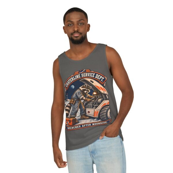 Craterline Service Dept. Tank Top — 'Wrenches After Moonrise' Astronaut Mechanic Tank