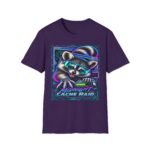 Midnight Cache Raid T‑Shirt — Neon Cyber Raccoon Graphic Tee