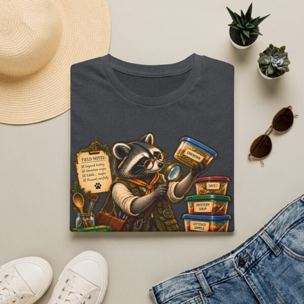Fridge Archaeologist T-Shirt — Cute Raccoon Foodie Kitchen Tee