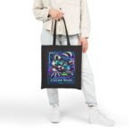 Midnight Cache Raid — Neon Cyber Raccoon Graphic Tote