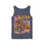 Titan Graveyard Crew Tank Top — Construction Fox Graphic Worksite Tee