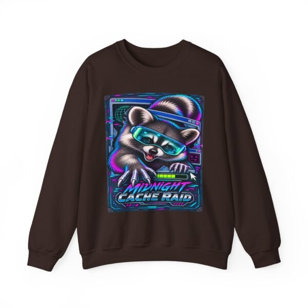 Midnight Cache Raid Sweatshirt — Retro Raccoon Graphic Crewneck