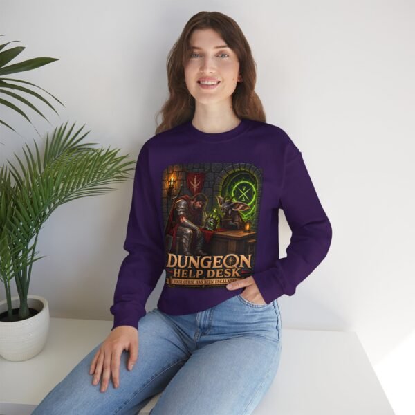 Dungeon Help Desk Crewneck Sweatshirt — RPG Gamer Cozy Pullover
