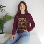 Interplanetary Pit Stop Crewneck Sweatshirt — Retro Space Roadtrip Graphic