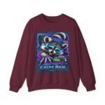 Midnight Cache Raid Sweatshirt — Retro Raccoon Graphic Crewneck