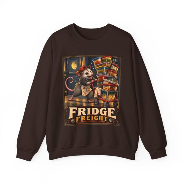 Fridge Freight Crewneck Sweatshirt — Cute Possum Delivery Vintage Poster