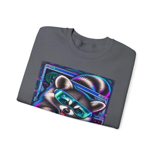 Midnight Cache Raid Sweatshirt — Retro Raccoon Graphic Crewneck