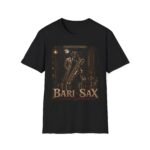 Bari-Sax Jazz T-Shirt — Vintage Haunted Jazzman Graphic Tee