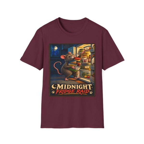 Midnight Fridge Raid T-Shirt — Cute Mouse Illustration