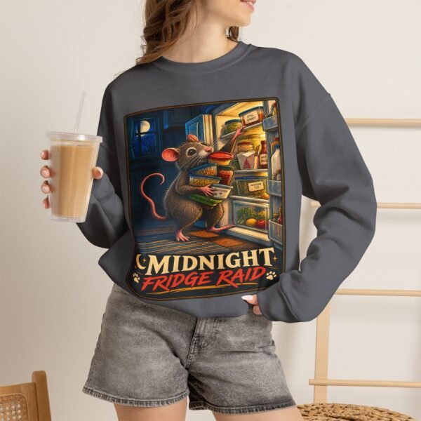 Sweatshirt — “Midnight Fridge Raid” Rat Graphic Crewneck