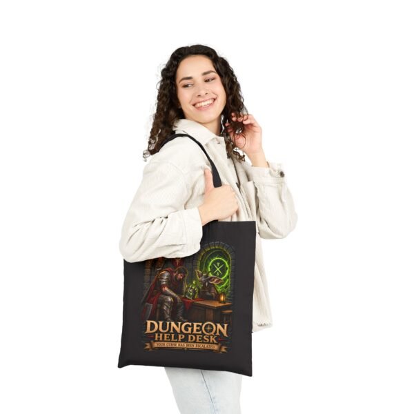 Dungeon Help Desk Tote Bag — Funny RPG Gamer Cotton Canvas Tote