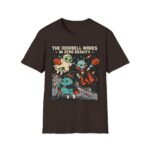Halloween Alien Crew T‑Shirt — “The Doorbell Works in Zero Gravity” Retro Space Costume Tee