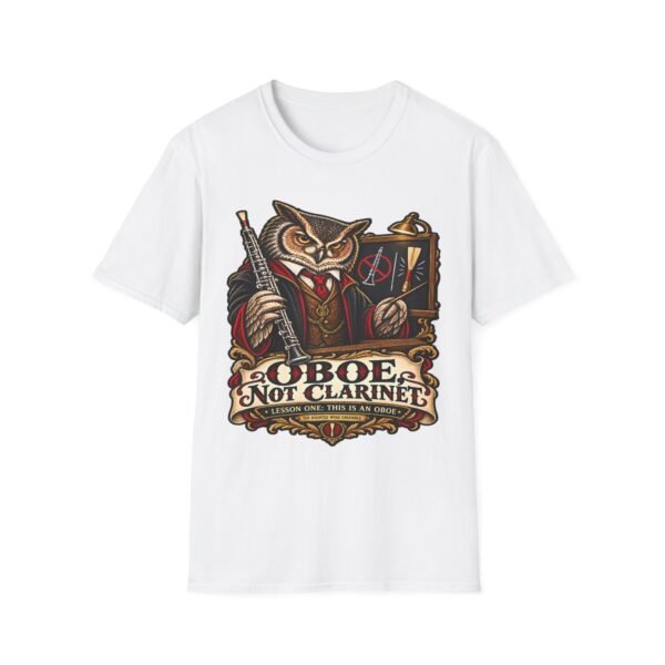Owl Conductor T-Shirt — “Oboes Not Clarinets” Vintage Musician Tee