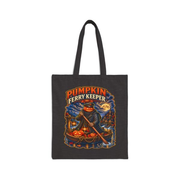 Tote Bag — 'Pumpkin Ferry Keeper' Halloween Pumpkin Boat Illustration
