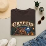 Cryptid Camping Club T-Shirt — Retro Bigfoot Sasquatch Camp Graphic Tee