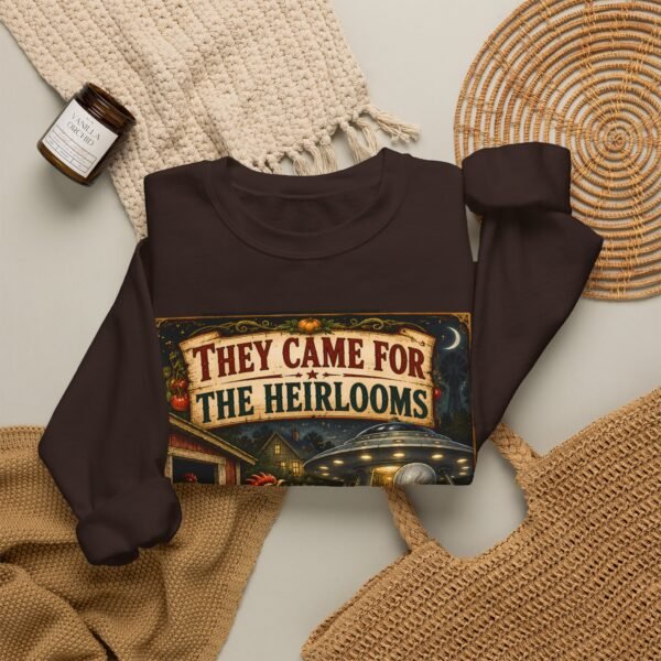 They Came For The Heirlooms Crewneck Sweatshirt — Vintage Garden Harvest Graphic