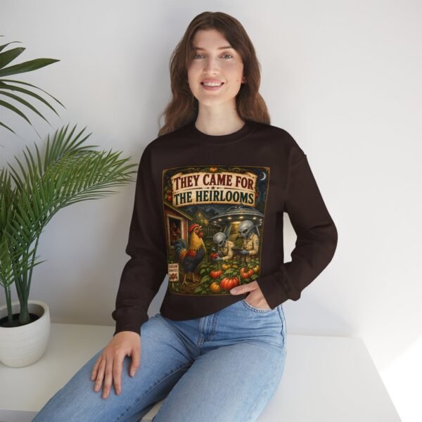 They Came For The Heirlooms Crewneck Sweatshirt — Vintage Garden Harvest Graphic