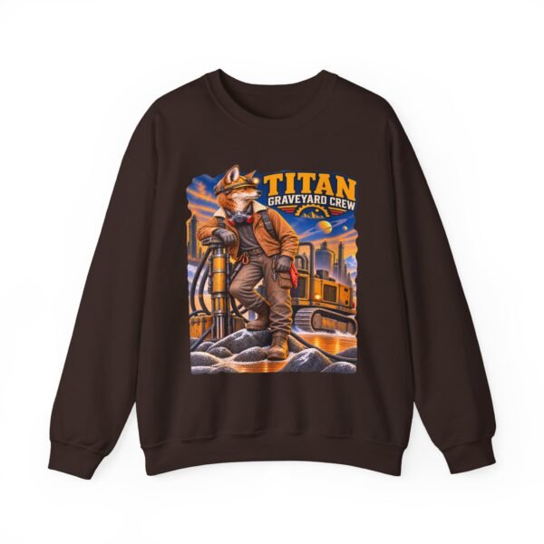 Titan Graveyard Crew Sweatshirt — Construction Equipment & Operator Graphic Crewneck