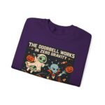 Halloween Alien Crewneck Sweatshirt — “The Doorbell Works in Zero Gravity” Cute Spooky Graphic
