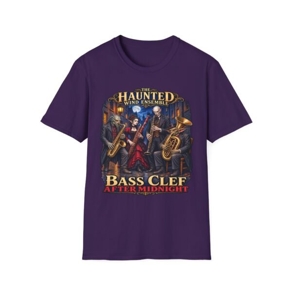 Haunted Wind Ensemble T-Shirt — "Bass Clef After Midnight" Gothic Band Tee