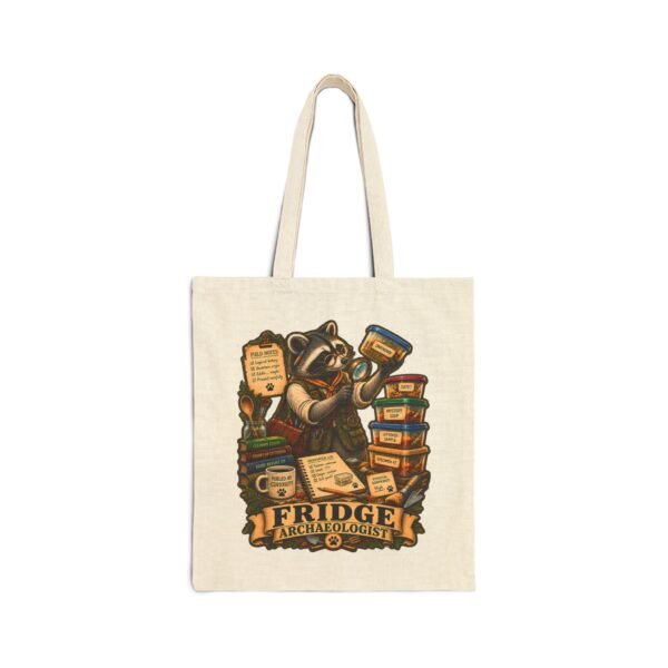Tote Bag — 'Fridge Archaeologist' Raccoon Vintage Grocery Canvas Tote
