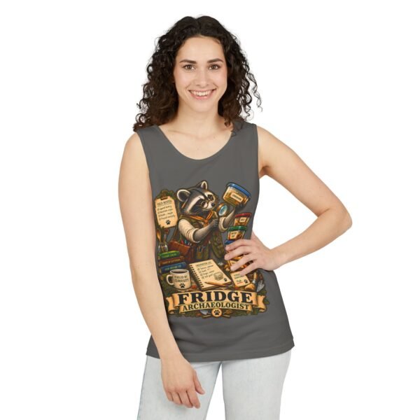Fridge Archaeologist Tank Top — Funny Raccoon Foodie Graphic Tank