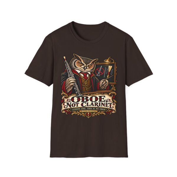 Owl Conductor T-Shirt — “Oboes Not Clarinets” Vintage Musician Tee