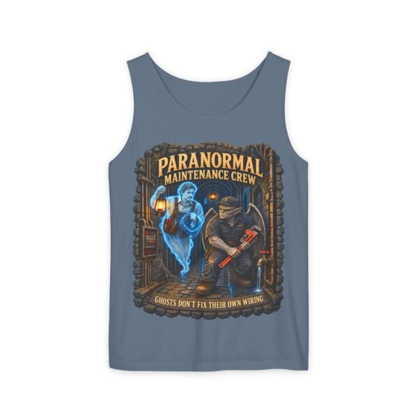 Paranormal Maintenance Crew Tank Top — "Ghosts Don’t Fix Their Own Wiring" Paranormal Repair Graphic