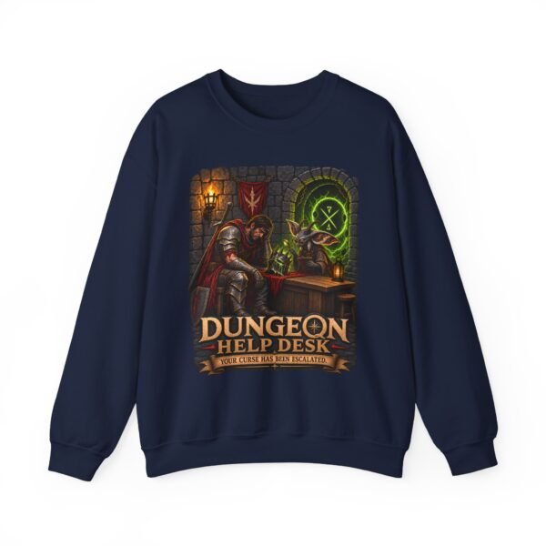 Dungeon Help Desk Crewneck Sweatshirt — RPG Gamer Cozy Pullover