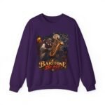 Baritone Beast Sweatshirt — Retro Jazz Saxophone Graphic Crewneck