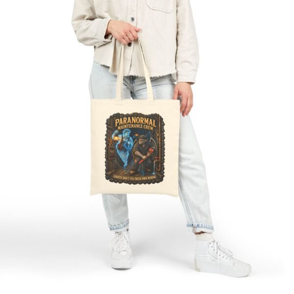 Paranormal Maintenance Crew Tote Bag — Ghost Hunter Utility Canvas Tote