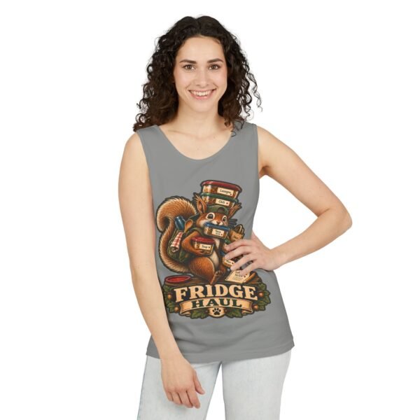 Squirrel Stacking Fridge Haul Tank Top | Vintage Foodie Illustration