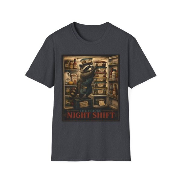 Night Shift Raccoon T-Shirt — Vintage Animal Illustration Tee