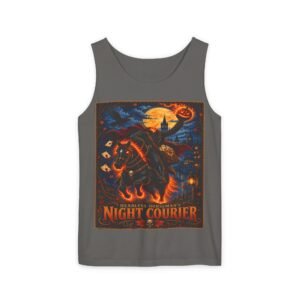 Night Courier Tank Top — Spooky Horseman Halloween Graphic Tank