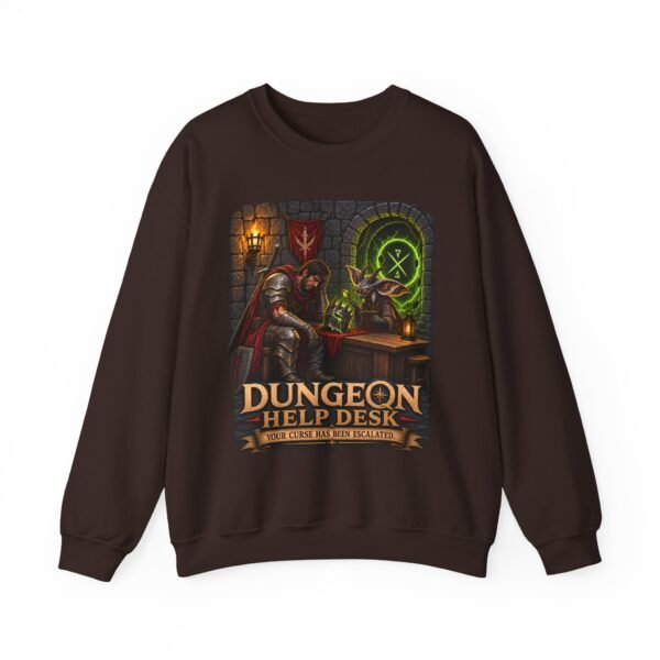Dungeon Help Desk Crewneck Sweatshirt — RPG Gamer Cozy Pullover