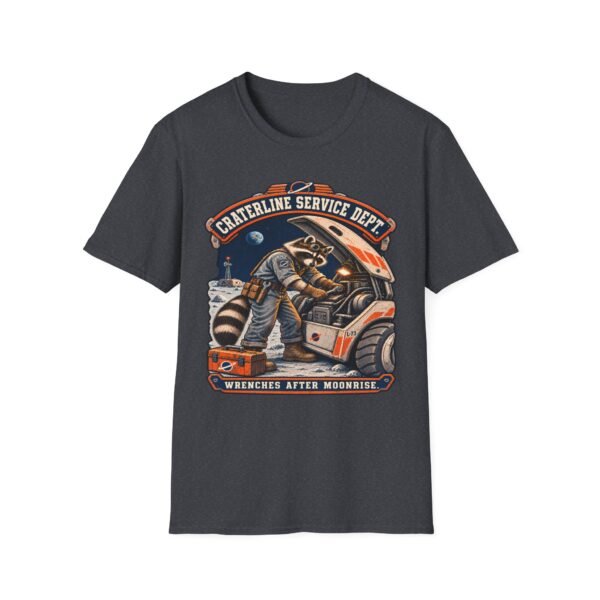 Craterline Service Dept. T-Shirt — Vintage Space Raccoon Mechanic Tee