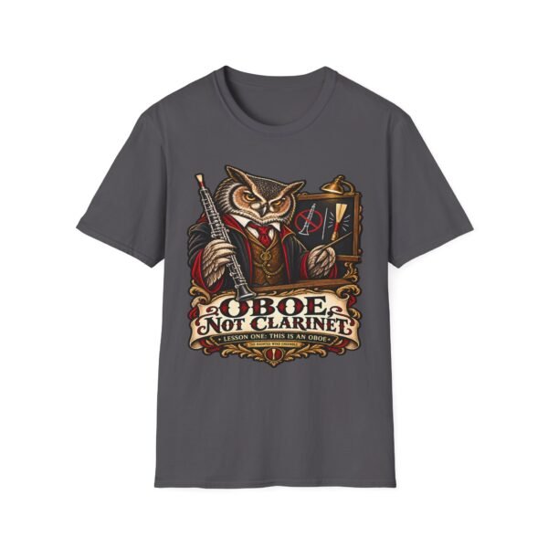 Owl Conductor T-Shirt — “Oboes Not Clarinets” Vintage Musician Tee
