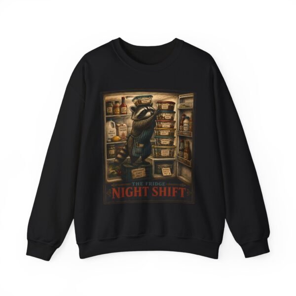 Night Shift Crewneck Sweatshirt — Vintage Bear Night Worker Graphic