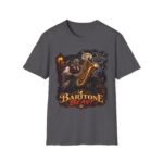 Baritone Beast T-Shirt — Vintage Jazz Saxophone Night Music Tee