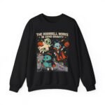 Halloween Alien Crewneck Sweatshirt — “The Doorbell Works in Zero Gravity” Cute Spooky Graphic
