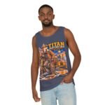 Titan Graveyard Crew Tank Top — Construction Fox Graphic Worksite Tee
