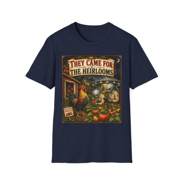 They Came For The Heirlooms Graphic T-Shirt — Vintage Alien Harvest Farm Design