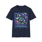 Midnight Cache Raid T‑Shirt — Neon Cyber Raccoon Graphic Tee