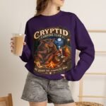 Cryptid Camping Club Sweatshirt — 'We Share the Campsite Now' Cozy Crewneck