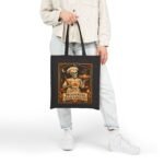 Moonrise Bakehouse Tote Bag — Halloween Skeleton Baker Canvas Grocery Tote
