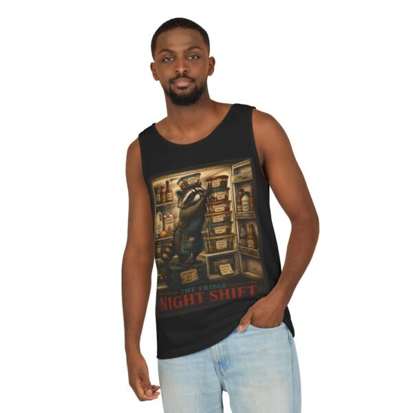 Night Shift Tank Top — Vintage Grocery Stocker Graphic Tank