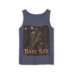 Bari-Sax Vintage Jazz Tank Top — Retro Saxophonist Graphic Music Tee